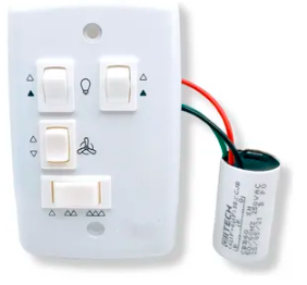 Chave 2 Lampadas 3V 10uf Ventilador Teto